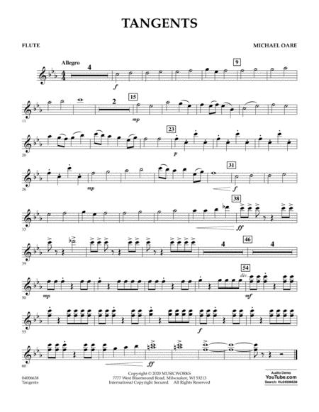 Free Sheet Music Tangents Flute