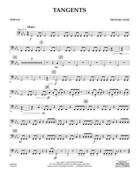 Free Sheet Music Tangents Timpani