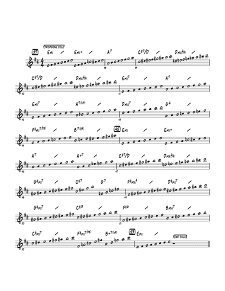 Tangerine Arr John Wasson Eb Solo Sheet Sheet Music