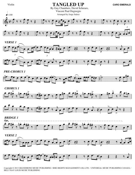 Free Sheet Music Tangled Up Violin