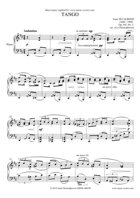 Free Sheet Music Tango Piano