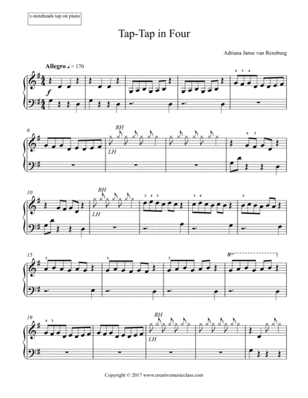 Free Sheet Music Tap Tap In Four