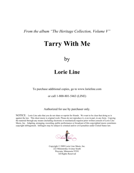 Free Sheet Music Tarry With Me