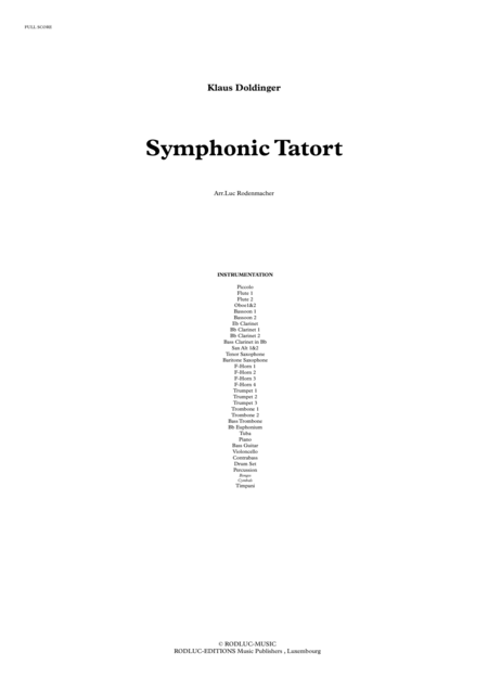 Free Sheet Music Tatort Symphonic