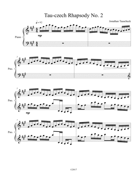 Free Sheet Music Tau Czech Rhapsody No 2