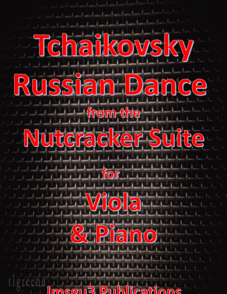 Tchaikovsky Russian Dance From Nutcracker Suite For Viola Piano Sheet Music