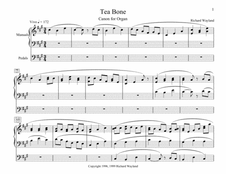 Free Sheet Music Tea Bone