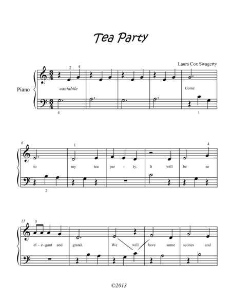 Free Sheet Music Tea Party