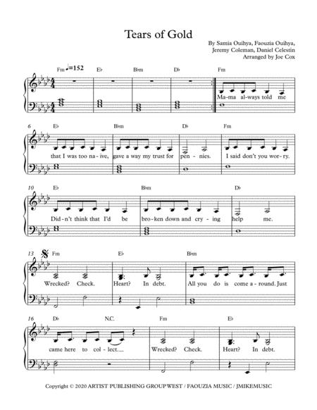 Tears Of Gold Sheet Music