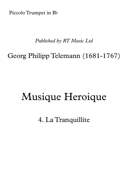 Telemann Twv50 34 36 Heroic Marches Sheet Music