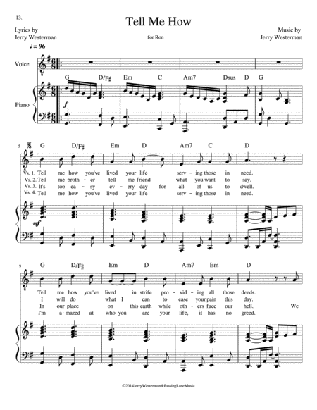 Tell Me How Sheet Music