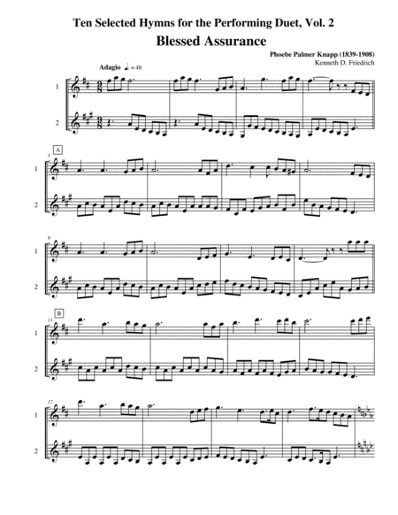 Free Sheet Music Ten Selected Hymns For The Performing Duet Vol 2 Flute And Horn