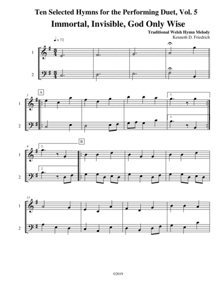 Free Sheet Music Ten Selected Hymns For The Performing Duet Vol 5 Oboe And Bassoon