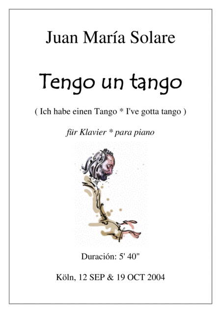 Free Sheet Music Tengo Un Tango Piano Solo