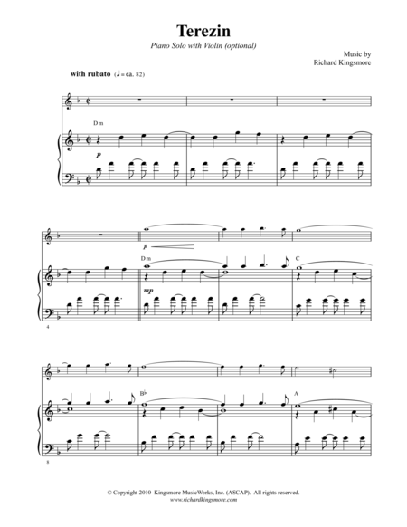 Free Sheet Music Terezin