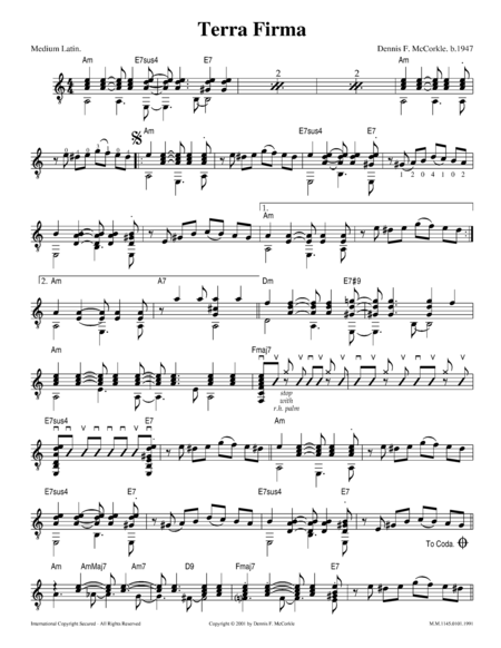 Free Sheet Music Terra Firma