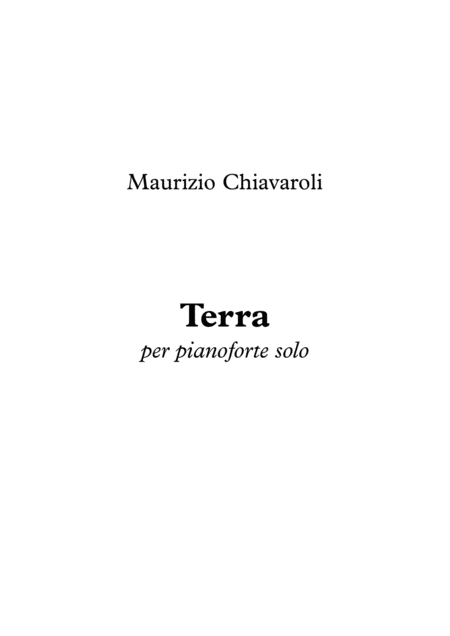 Free Sheet Music Terra