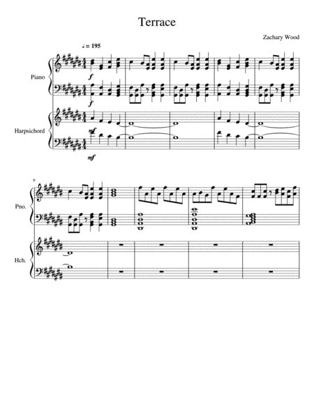 Free Sheet Music Terrace