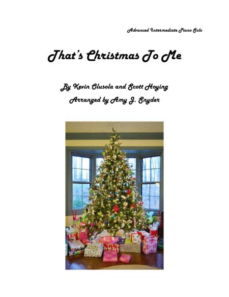 Free Sheet Music That Christmas To Me Piano Solo