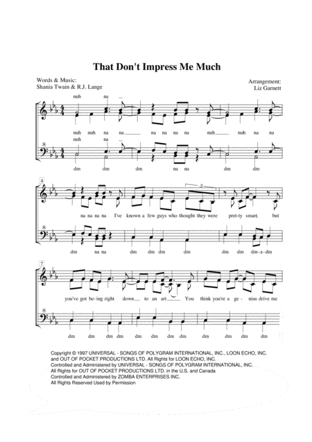 Free Sheet Music That Dont Impress Me Much