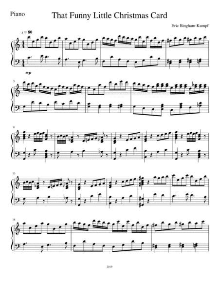 Free Sheet Music That Funny Little Christmas Card