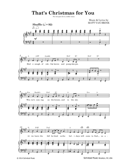 Free Sheet Music Thats Christmas For You