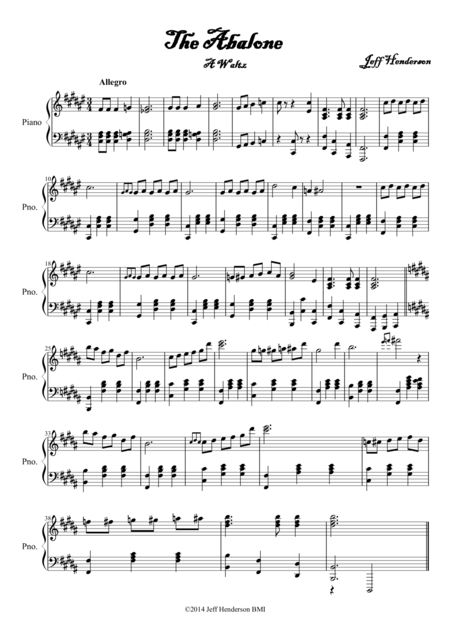 Free Sheet Music The Abalone