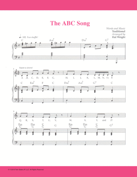 The Abc Song Sheet Music