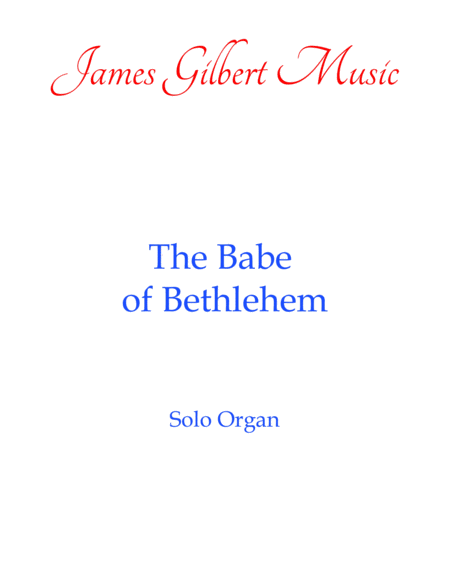 Free Sheet Music The Babe Of Bethlehem Or102