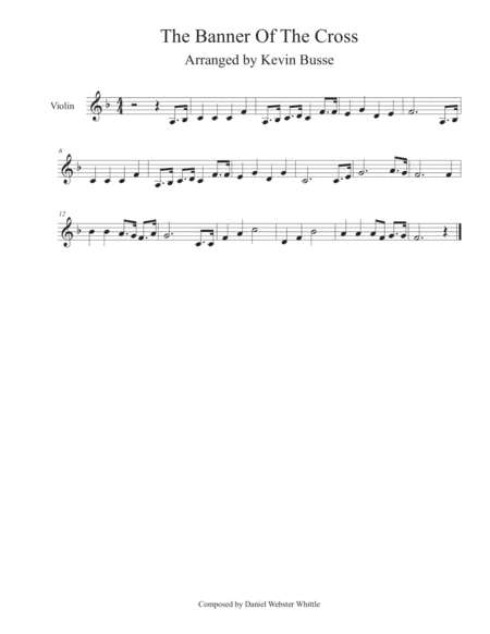 Free Sheet Music The Banner Of The Cross Violin