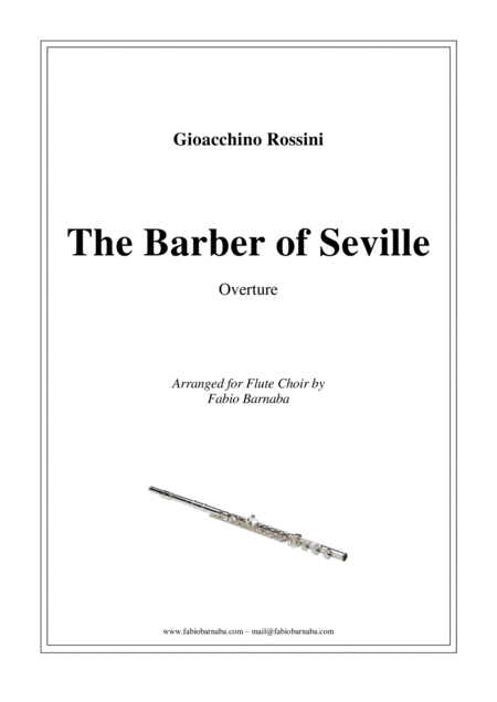 The Barber Of Seville Overture For Flute Choir Sheet Music