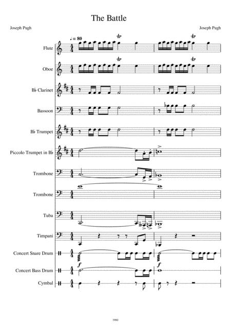 Free Sheet Music The Battle For Band
