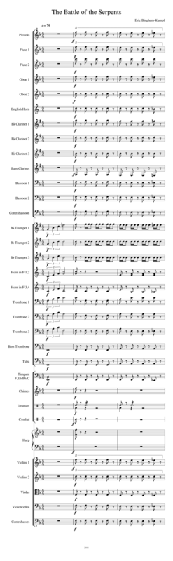 Free Sheet Music The Battle Of The Serpents