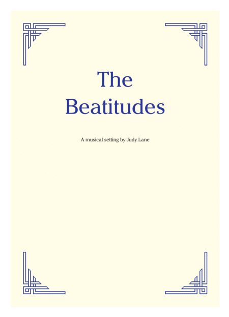 The Beatitudes A Musical Setting For Choir Sheet Music