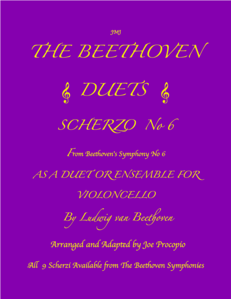 Free Sheet Music The Beethoven Duets For Cello Scherzo No 6