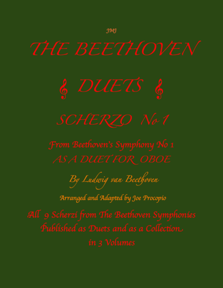 The Beethoven Duets For Oboe Scherzo No 1 Sheet Music