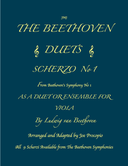 The Beethoven Duets For Viola Scherzo No 1 Sheet Music