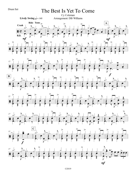 The Best Is Yet To Come Drum Set Sheet Music