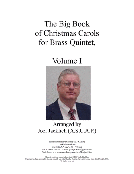 Free Sheet Music The Big Book Of Christmas Carols For Brass Quintet Vol I