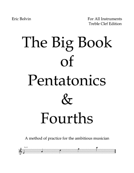 Free Sheet Music The Big Book Of Pentatonics Fourths