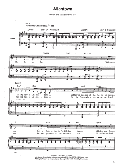 The Billy Joel Keyboard Book Note For Note Transcriptions Sheet Music