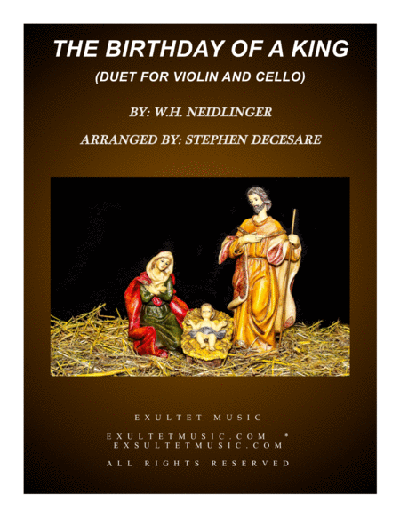 The Birthday Of A King Duet For Violin And Cello Sheet Music