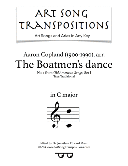 Free Sheet Music The Boatmens Dance C Major