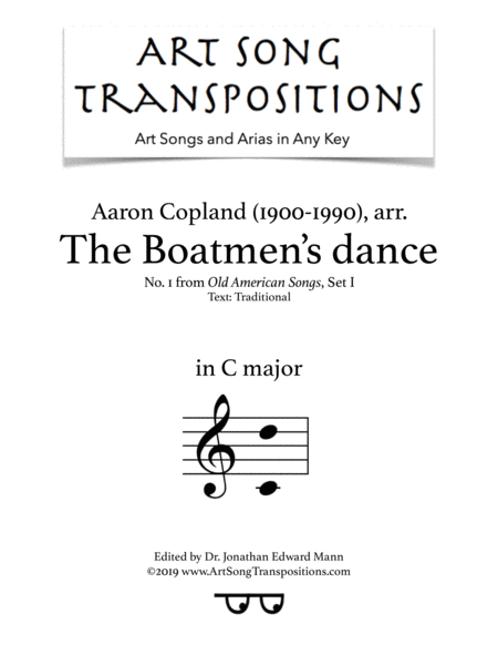 The Boatmens Dance C Major Sheet Music