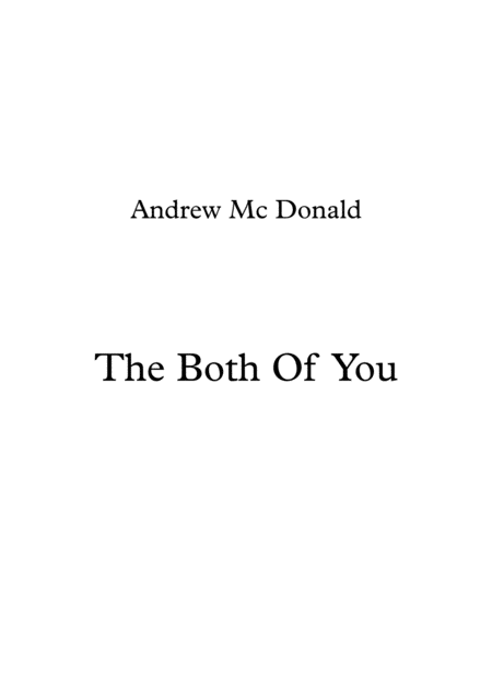 The Both Of You Sheet Music