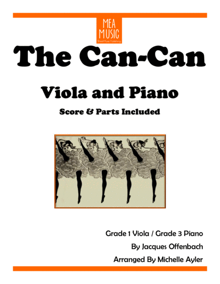 Free Sheet Music The Can Can Viola Piano