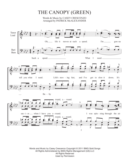 Free Sheet Music The Canopy