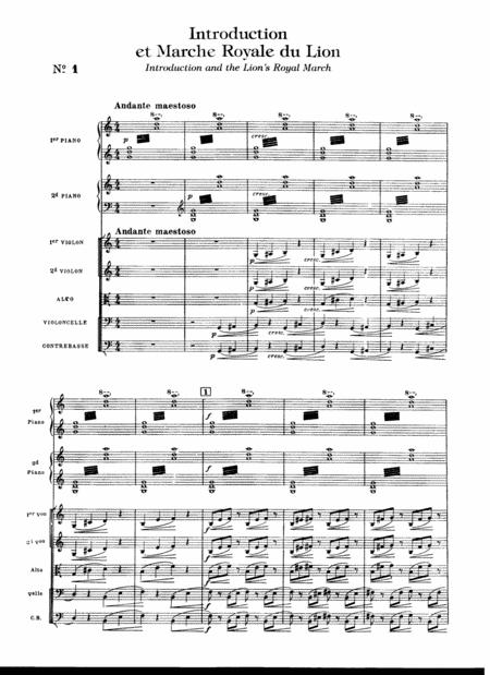 Free Sheet Music The Carnival Of Animals