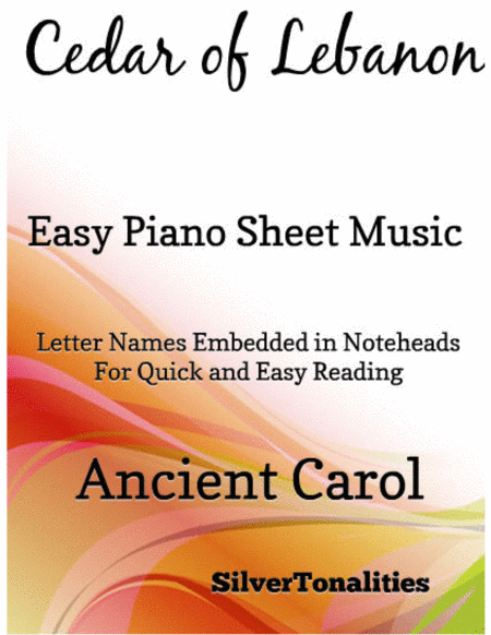 The Cedar Of Lebanon Ancient Carol Easy Piano Sheet Music Sheet Music