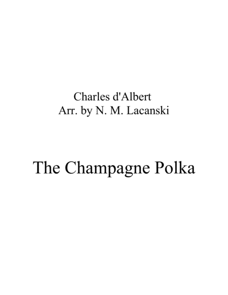 The Champagne Polka Sheet Music